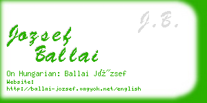 jozsef ballai business card